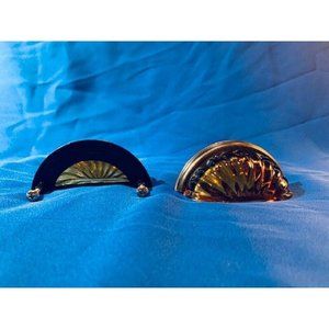 Two (2) Elegant Amber Crystal Dresser Drawer Pull Knob Two (2) 0184-70276 A